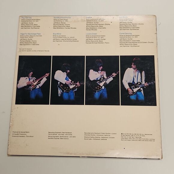 Jeff Beck Wired 1976 Vinyl Record Album - Picture 2 of 7